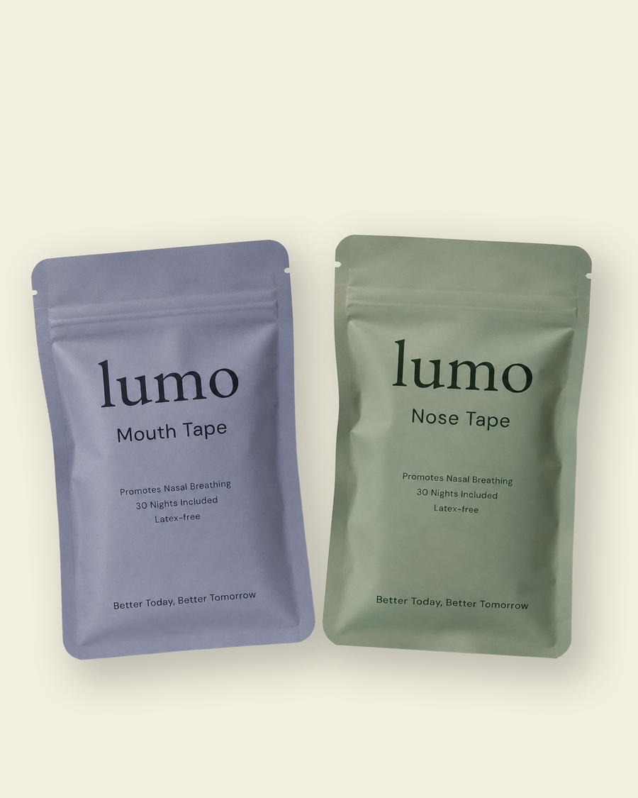 Lumo Deep Breather — Mouth Tape and Nose Tape pouches together
